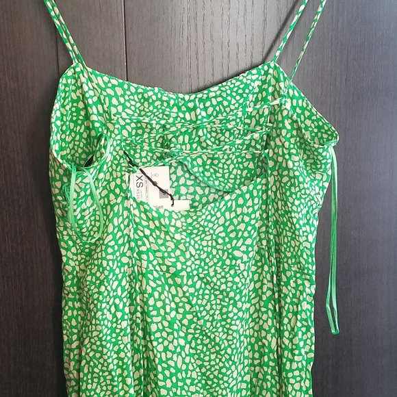 NWT ZARA ANIMAL PRINT DRESS GREEN / ECRU. - Picture 7 of 11